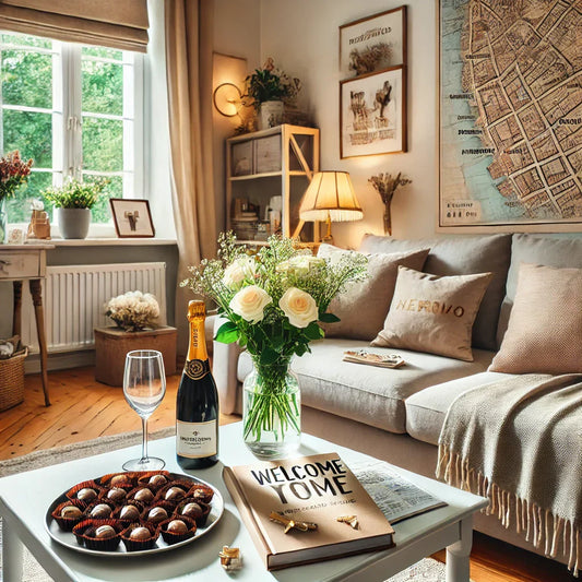 A beautifully prepared Airbnb living room with a cozy and welcoming atmosphere