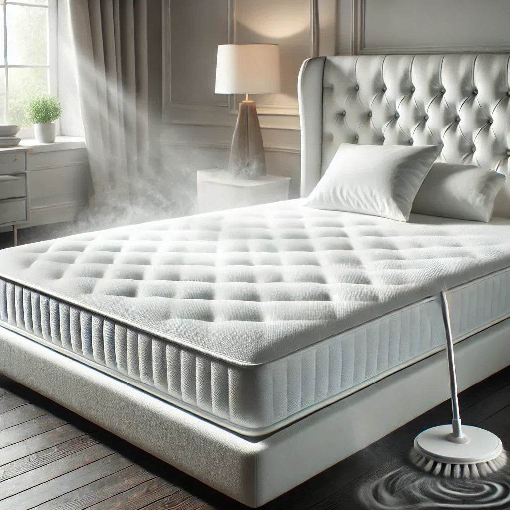 Professional mattress cleaning service in Copenhagen - Freshly cleaned mattress for a healthier sleep environment.