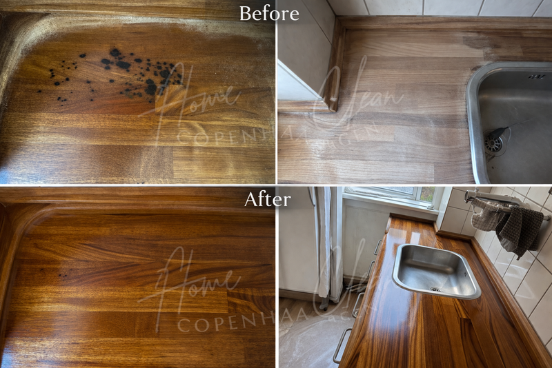 Before and after countertop renovation