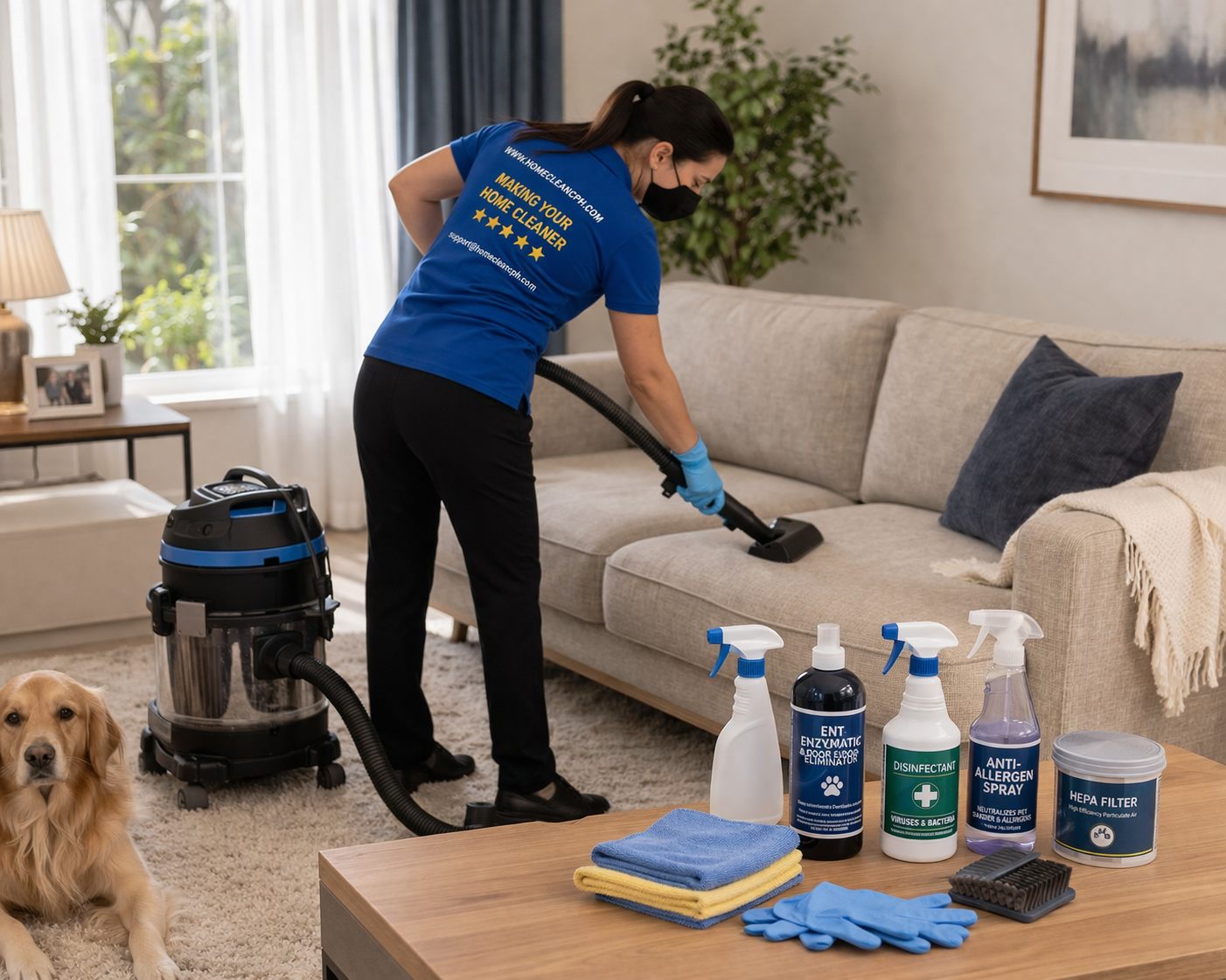 Cleaning service allergens