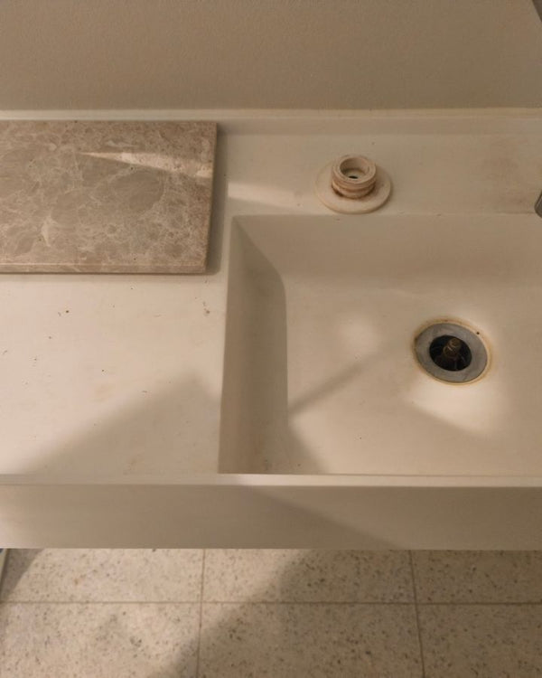 Håndvask på badet – før
