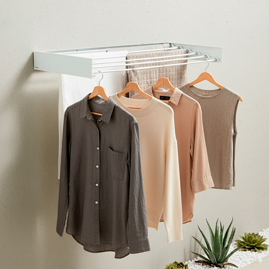 Foldbart Udtrækkeligt Væghængt Tørrestativ Dryva 100 InnovaGoods!